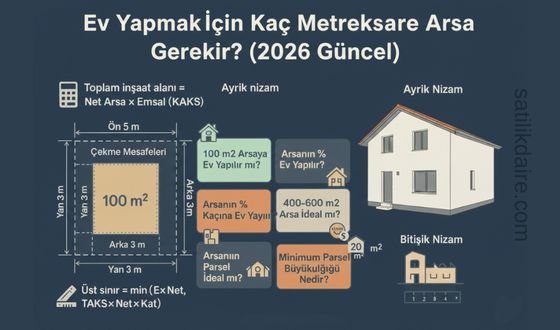 Ev Yapmak İçin Kaç Metrekare Arsa Gerekir? 100 m2 Arsaya Ev Yapılır mı?